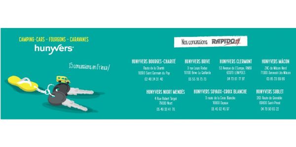 visuel Hunyvers , nouveau partenaire du Rapido Camping-Car Club de France 