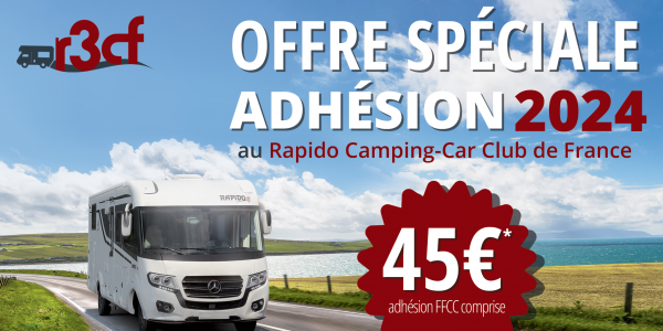 visuel Le Rapido Camping-Car Club de France sera présent au salon VDL de Villepinte du 7 au 15 Octobre 2023