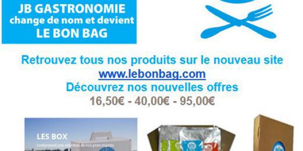 visuel J.B Gastronomie devient LE BON BAG