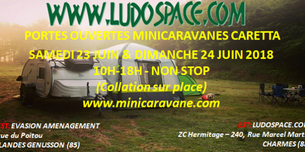 visuel Portes ouvertes chez LUDOSPACE le samedi 23 et le dimanche 24 Juin 2018 !