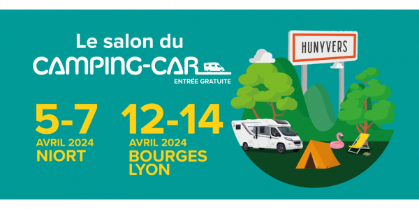 visuel Salon du camping-car et de la caravane : Niort, Bourges, Lyon